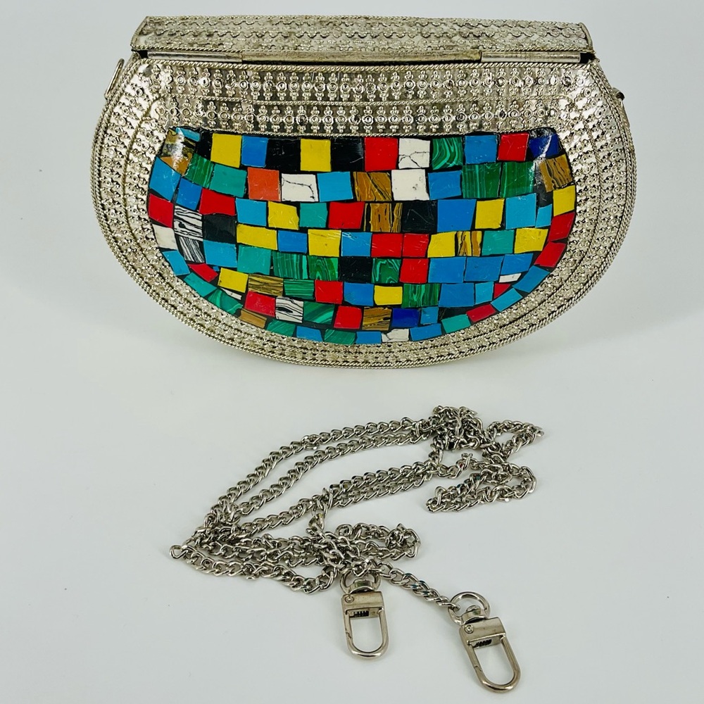 RAMLA Colorful Mosaic Clutch/Crossbody Bag - Picture 2 of 3